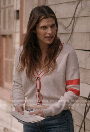 Rio’s striped sleeve cardigan on Bless This Mess