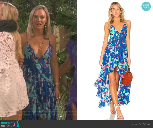 Rococo Sand Folium Dress worn by Teddi Mellencamp Arroyave on The Real Housewives of Beverly Hills