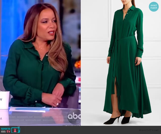 Rosetta Getty Crepe maxi dress worn by Sunny Hostin on The View