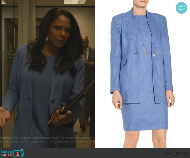 St. John Sarga Knit Twill Jacket worn by Liz Reddick-Lawrence (Audra McDonald) on The Good Fight