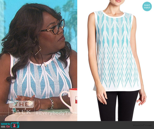 St. John Ziri Sleeveless Top worn by Sheryl Underwood on The Talk