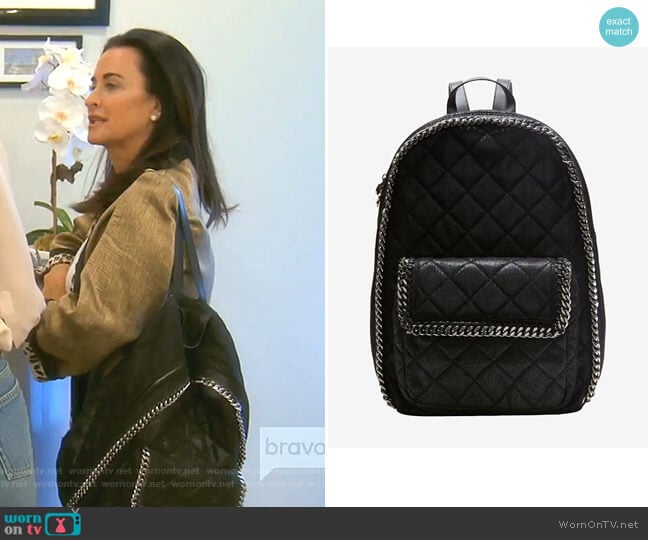 Stella McCartney Quilted Backpack worn by Kyle Richards on The Real Housewives of Beverly Hills