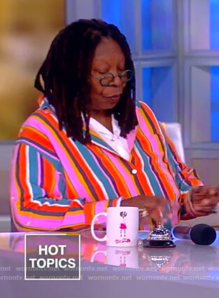 Whoopi’s striped button sleeve shirt by The View