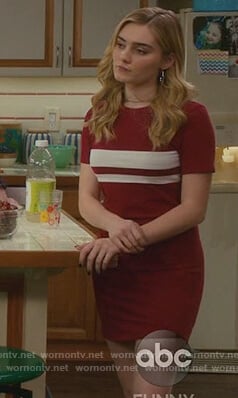 Taylor’s red striped mini dress on American Housewife