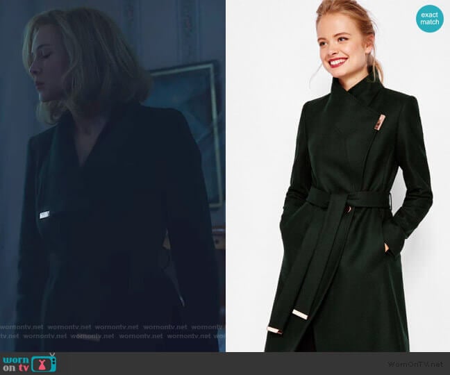 Ted Baker Kikiie Wrap Coat worn by Anne Montgomery (Renee Zellweger) on What/If