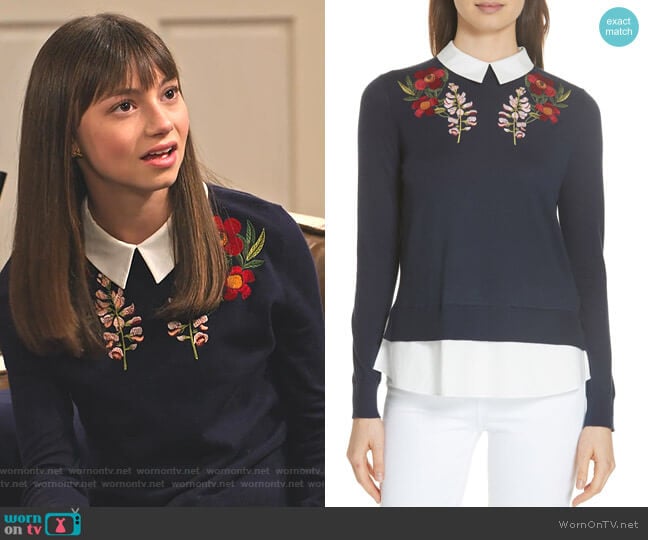 Ted Baker Toriey Sweater worn by Molly (Lauren Lindsey Donzis) on No Good Nick