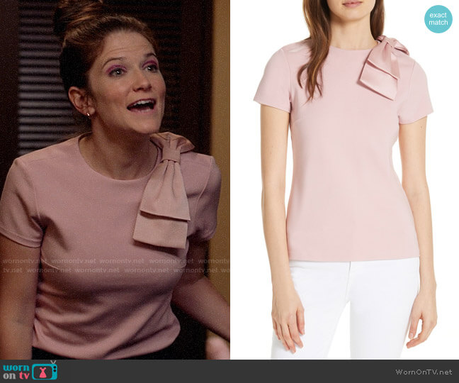 Ted Baker Joyous Bow Shoulder Top worn by Selina Meyer (Julia Louis-Dreyfus) on Veep