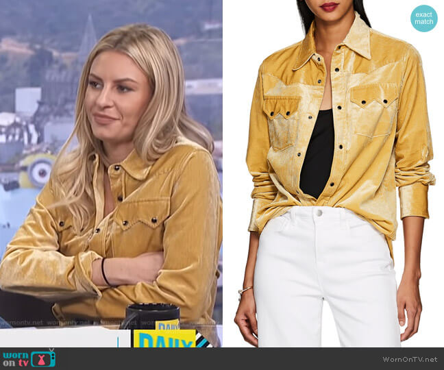 The Gigi Carlota Western Blouse worn by Morgan Stewart on E! News