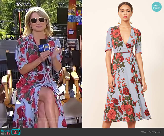 Reformation Mona Dress worn by Amy Robach on Good Morning America