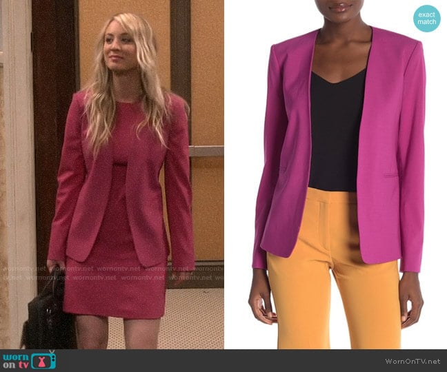 Theory Isita Blazer worn by Penny Hofstadter (Kaley Cuoco) on The Big Bang Theory