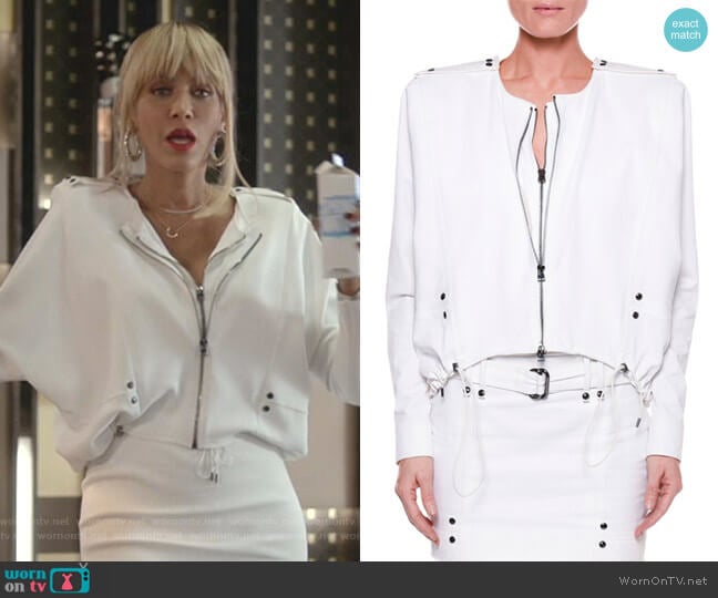 Tom Ford Double-Zip Cotton-Twill Jacket worn by Giselle (Nicole Ari Parker) on Empire