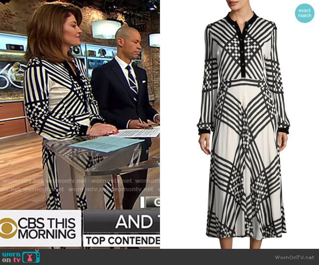 Tory Burch Anja Dress worn by Norah O'Donnell on CBS Mornings