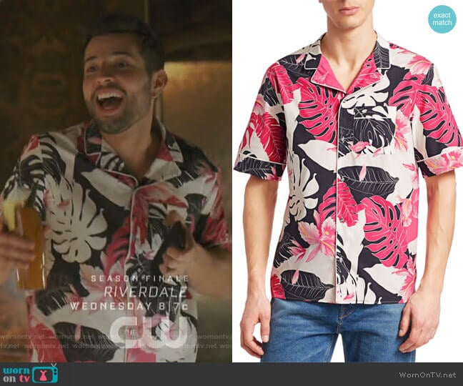 Valentino Tropical Cotton Shirt worn by Sam Flores (Rafael de la Fuente) on Dynasty
