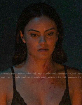 Veronica’s black lace trim bra on Riverdale