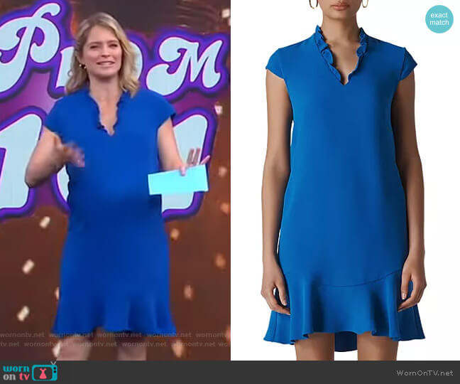 Whistles Federica Crepe Dress worn by Sara Haines on Good Morning America