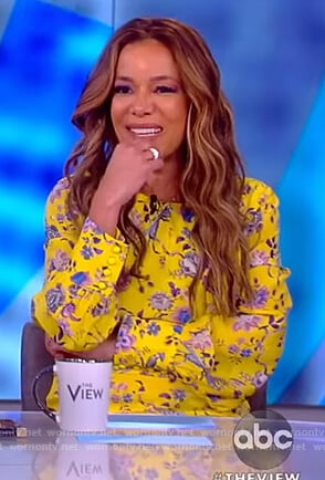 Sunny’s yellow floral dress on The View
