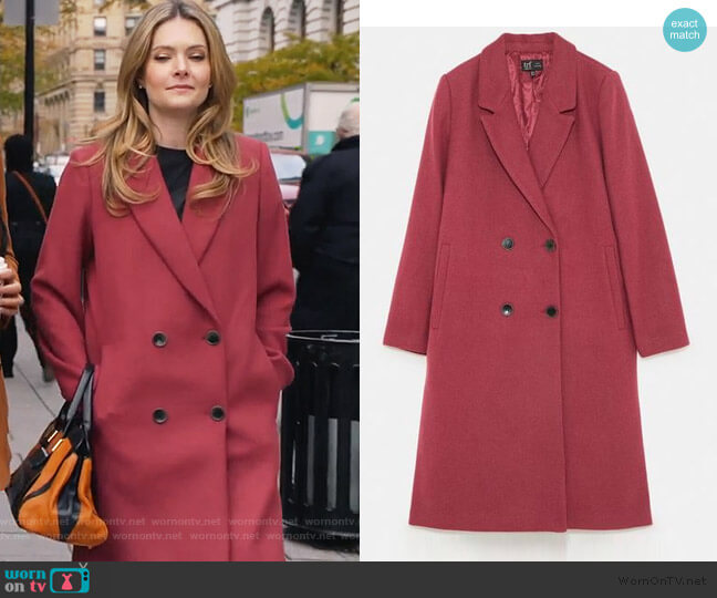 Zara Long Coat worn by Sutton (Meghann Fahy) on The Bold Type