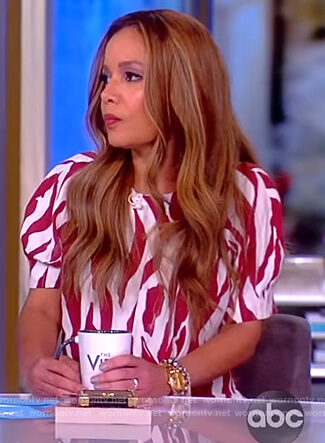 Sunny’s zebra stripe dress on The View