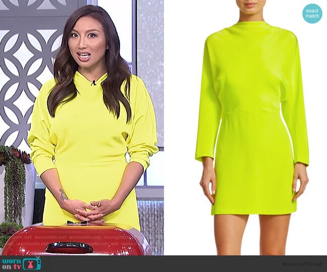 A.L.C. Marin Crepe Mini Dress worn by Jeannie Mai on The Real