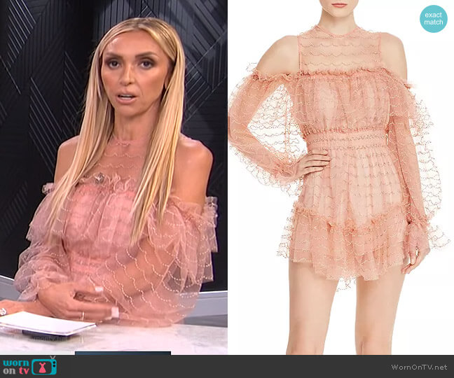 Alice McCall Venus Scalloped-Embroidery Romper worn by Giuliana Rancic on E! News