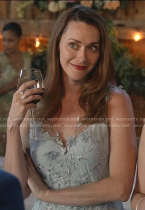Abigail’s floral embroidered gown on Good Witch