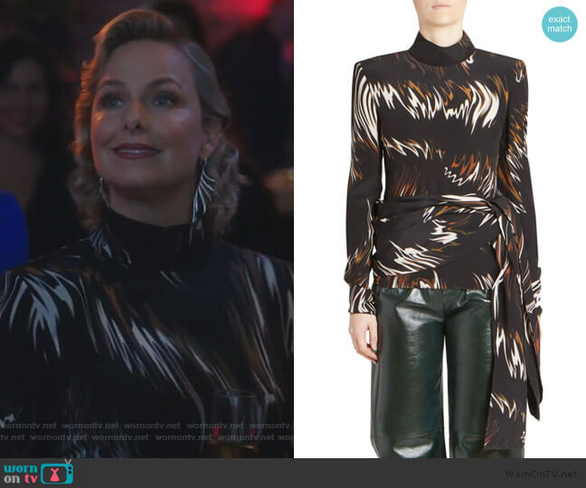 Givenchy Abstract Print Blouse worn by Jacqueline (Melora Hardin) on The Bold Type
