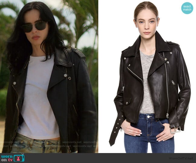 Acne Studios Mape Motorcycle Jacket worn by Jessica Jones (Krysten Ritter) on Jessica Jones