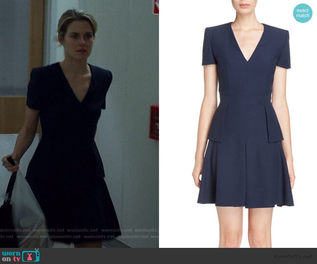 Alexander McQueen Leaf Crepe Fit & Flare Dress worn by Trish Walker (Rachael Taylor) on Jessica Jones