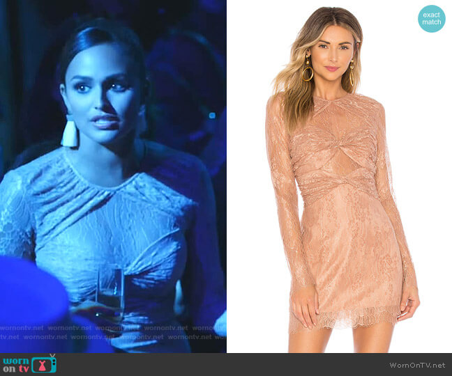 Alice McCall Not Your Girl Lace Dress worn by Carolina (Feliz Ramirez) on Grand Hotel