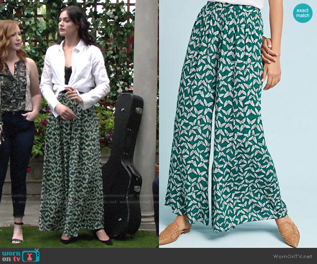 Maeve Acker Wide-Leg Pants worn by Tessa Porter (Cait Fairbanks) on The Young and the Restless