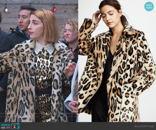 Apparis Violette Coat worn by Lauren (Molly Bernard) on Younger