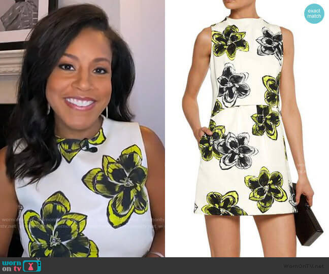 Milly Astrid Floral Print Cotton Blend Mini Dress worn by Sheinelle Jones on Today