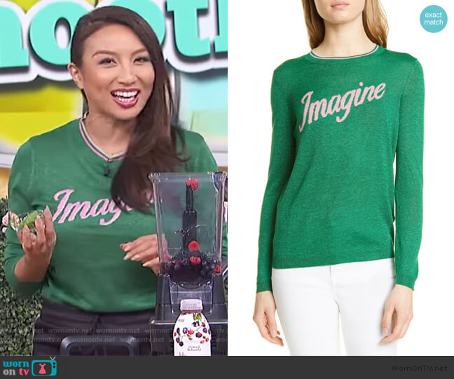 Ba&sh Loui Imagine Sweater worn by Jeannie Mai on The Real