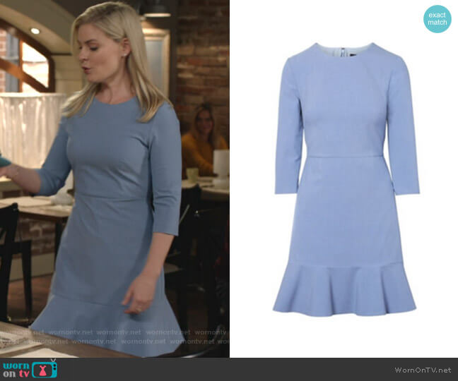 Banana Republic 3/4 Sleeve Ruffle Hem Dress worn by Stephanie Borden (Kylee Evans) on Good Witch