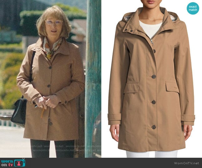 Barbour Kirkwall Jacket with Removable Hood worn by Mary Louise Wright (Meryl Streep) on Big Little Lies