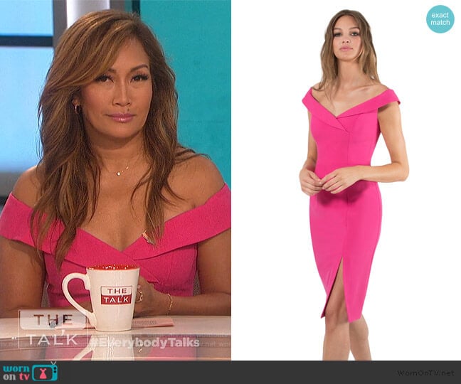 Black Halo Hepburn Sheath worn by Carrie Inaba on The Talk