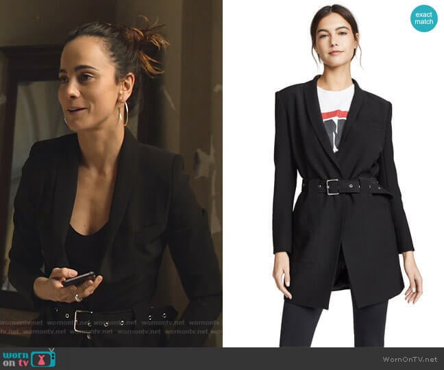 Anine Bing Charlotte Blazer worn by Teresa Mendoza (Alice Braga) on Queen of the South