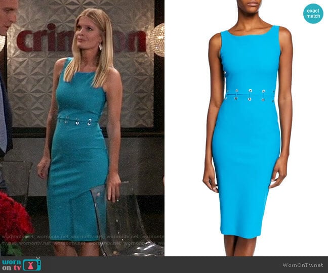 Chiara Boni La Petite Robe Maria Iris Dress worn by Nina Reeves (Michelle Stafford) on General Hospital