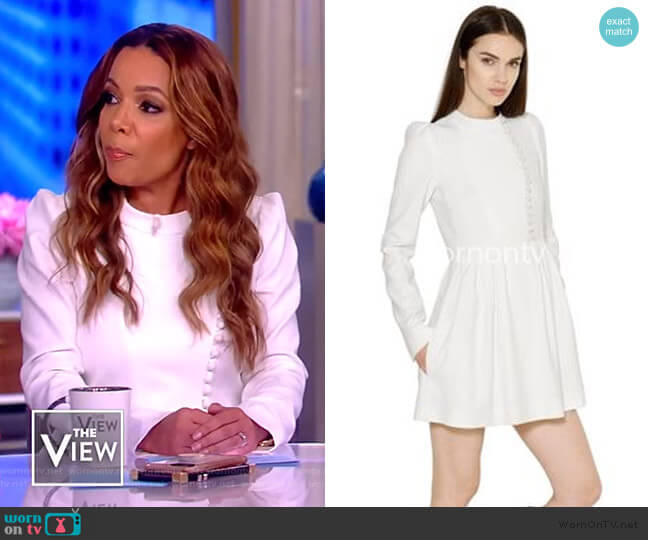 Chloe Scallped crepe mini Dress worn by Sunny Hostin on The View