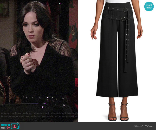 Cinq a Sept Jessi Pants worn by Tessa Porter (Cait Fairbanks) on The Young and the Restless