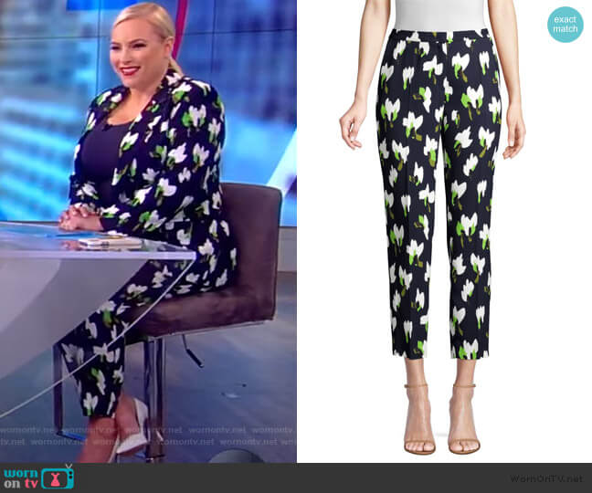 Escada Talaranto Abstract Floral Pants worn by Meghan McCain on The View