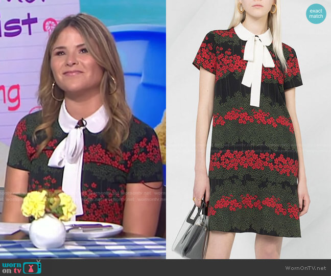 RED Valentino Floral Print Dress worn by Jenna Bush Hager on Today