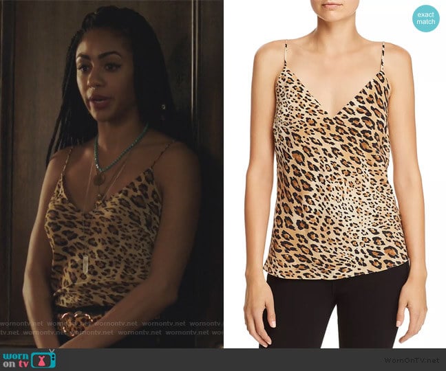 Frame Leopard Print Silk Camisole