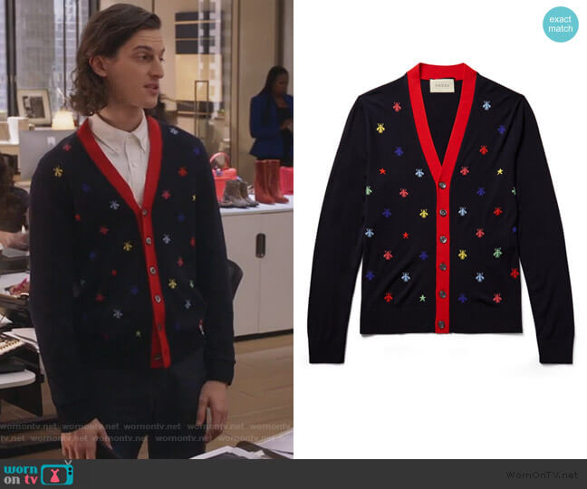 Gucci Slim-Fit Intarsia Wool Cardigan