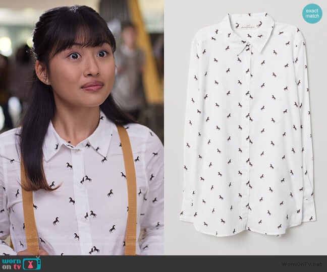 H&M Cotton Shirt worn by Rachelle Cohen-Strauss (Haley Tju) on Trinkets