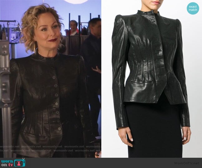 Haider Ackermann Fitted Biker Jacket worn by Jacqueline (Melora Hardin) on The Bold Type