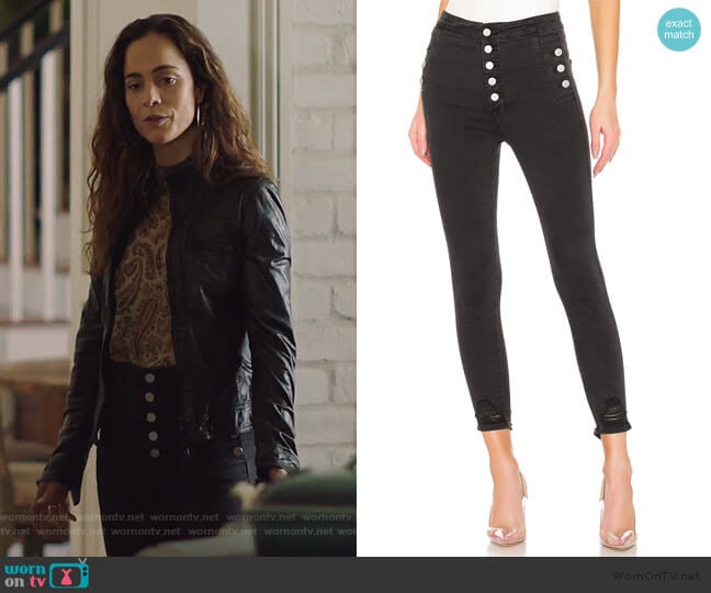 J Brand Natasha Sky High Jeans worn by Teresa Mendoza (Alice Braga) on Queen of the South