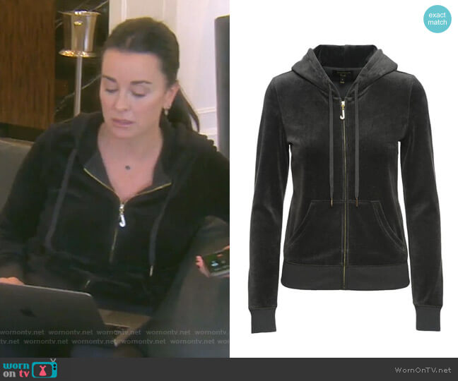 Juicy Couture J Bling Velour Robertson Jacket worn by Kyle Richards on The Real Housewives of Beverly Hills