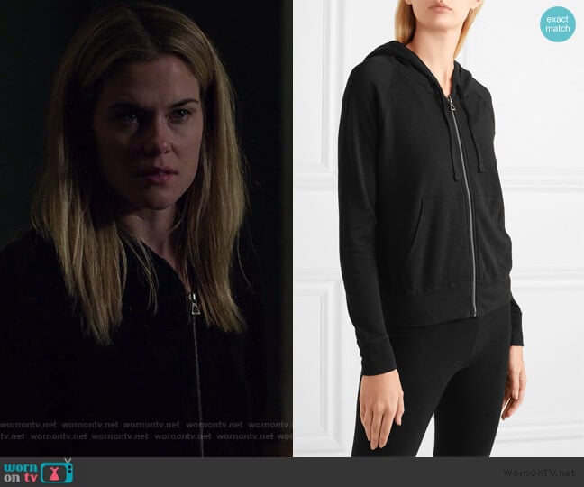 James Perse Vintage Supima cotton-jersey Hoodie worn by Trish Walker (Rachael Taylor) on Jessica Jones