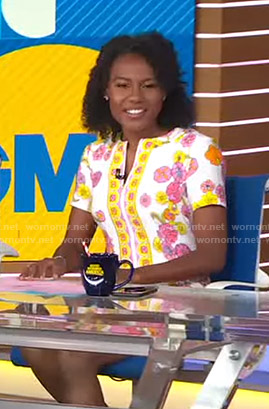 Janai’s white floral dress on Good Morning America